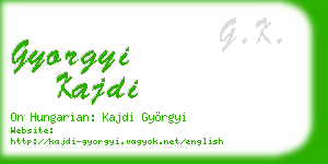 gyorgyi kajdi business card
