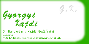 gyorgyi kajdi business card